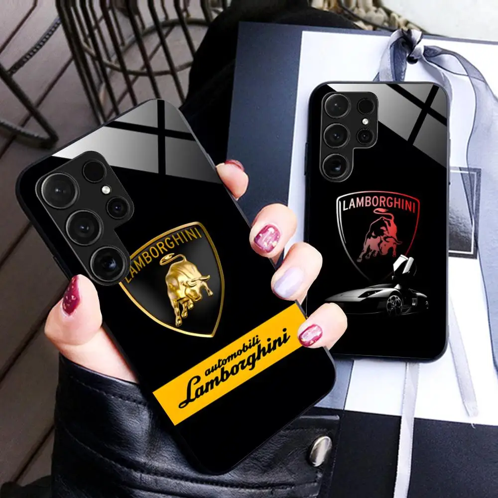 Car Lambos Phone Case for Samsung Galaxy A57 56 55 54 53 52 51 37 36 35 34 33 32 31 5G Glass Protective Cover