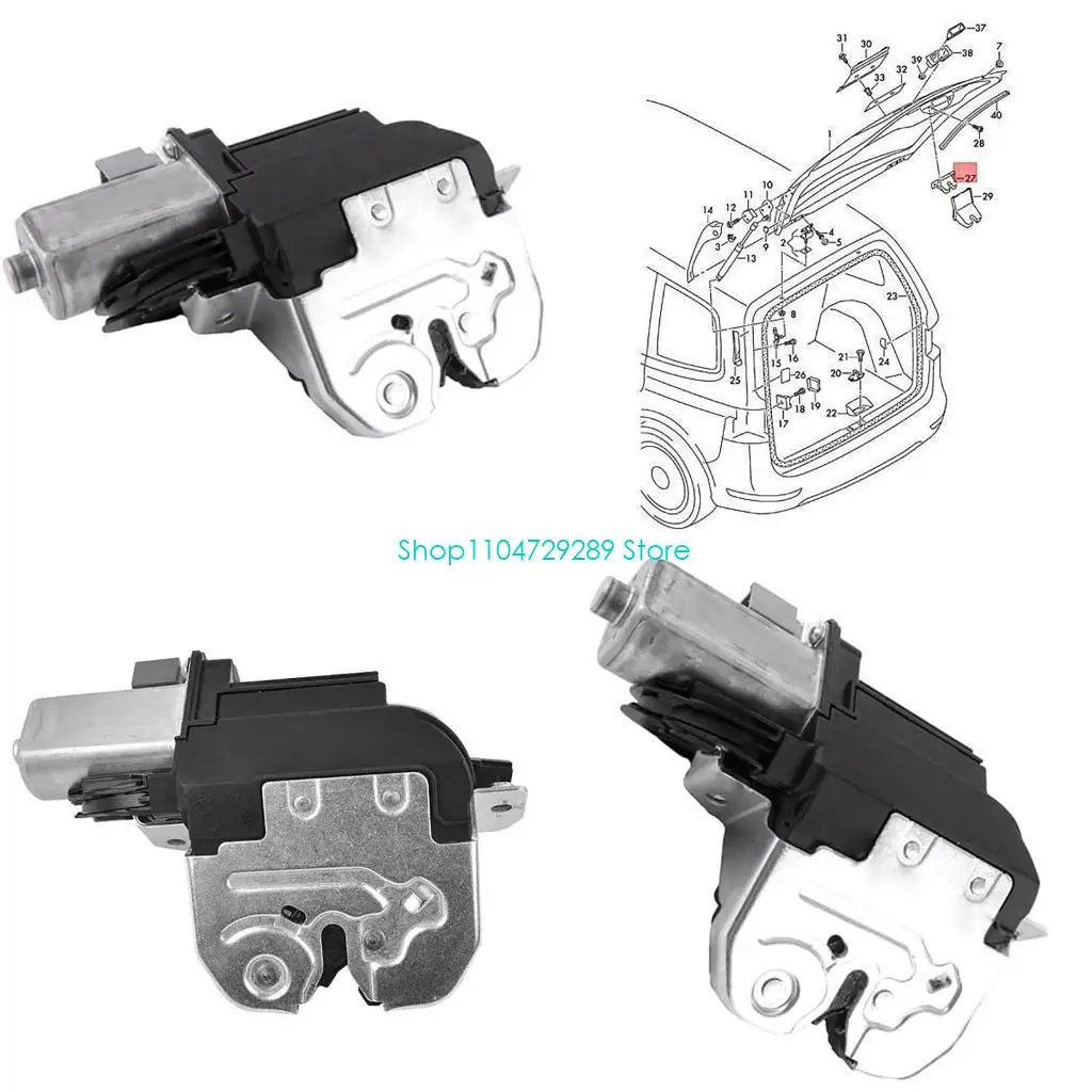 

D8KE Car Trunk Door Lock Actuator Tailgate Boot Lid Trunk Luggage Motor Compatible For 7P0827505 7P0827505M 7P0827505K