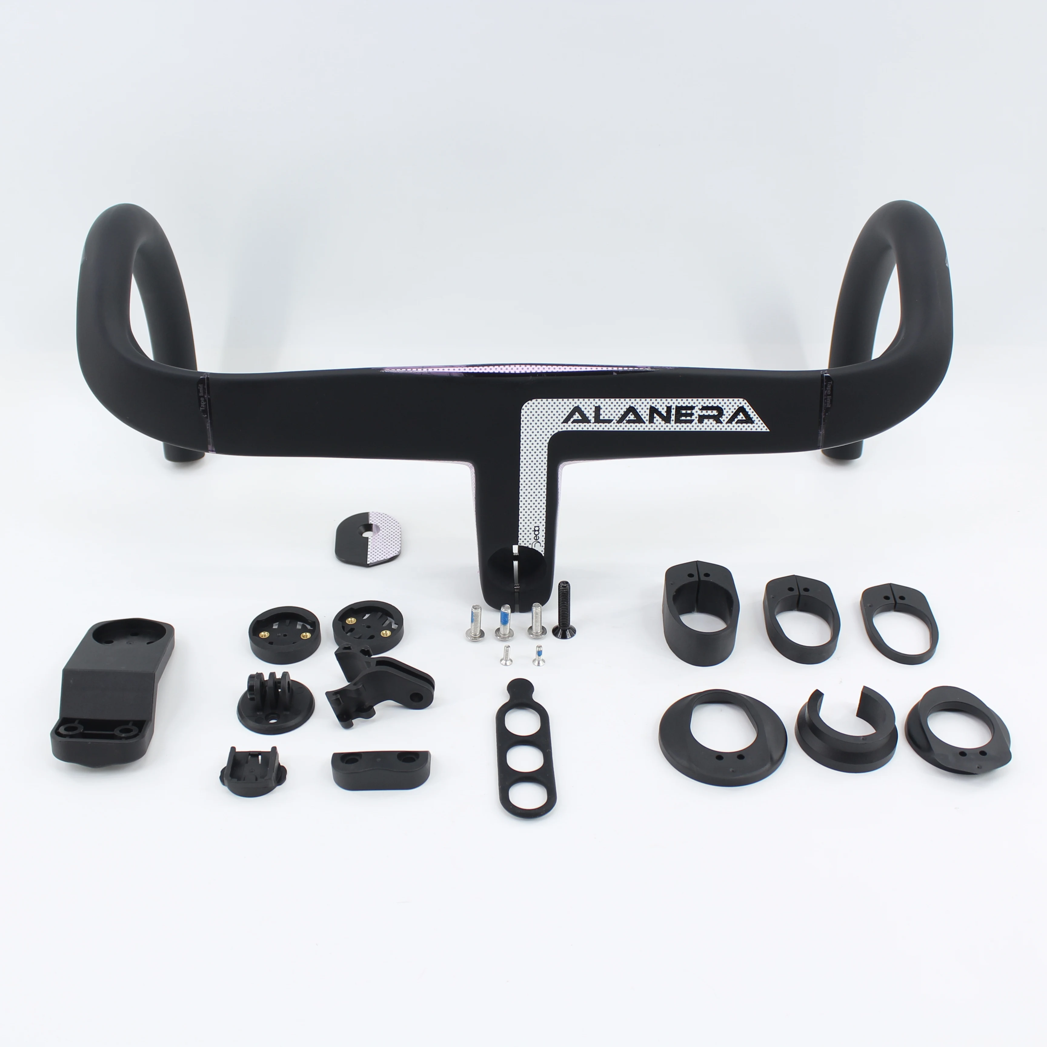 

New Road Bike matt UD Full Carbon Fibre Bicycle Handlebar carbon Stem Integrated Internal Cable 380-440*70-120mm Included stents