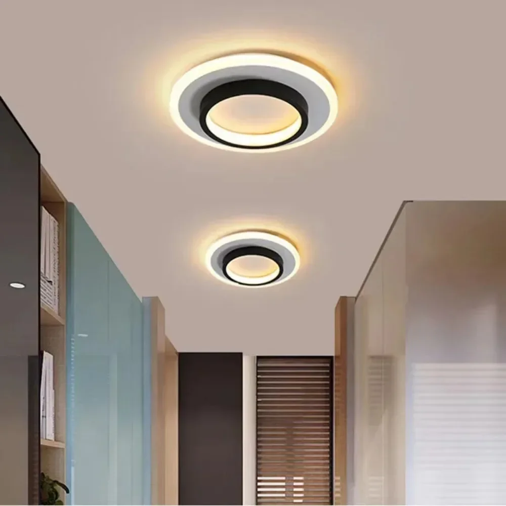 Lámpara de techo de estilo europeo, luz Led regulable, moderna, para guardarropa, pasillo, balcón, interior