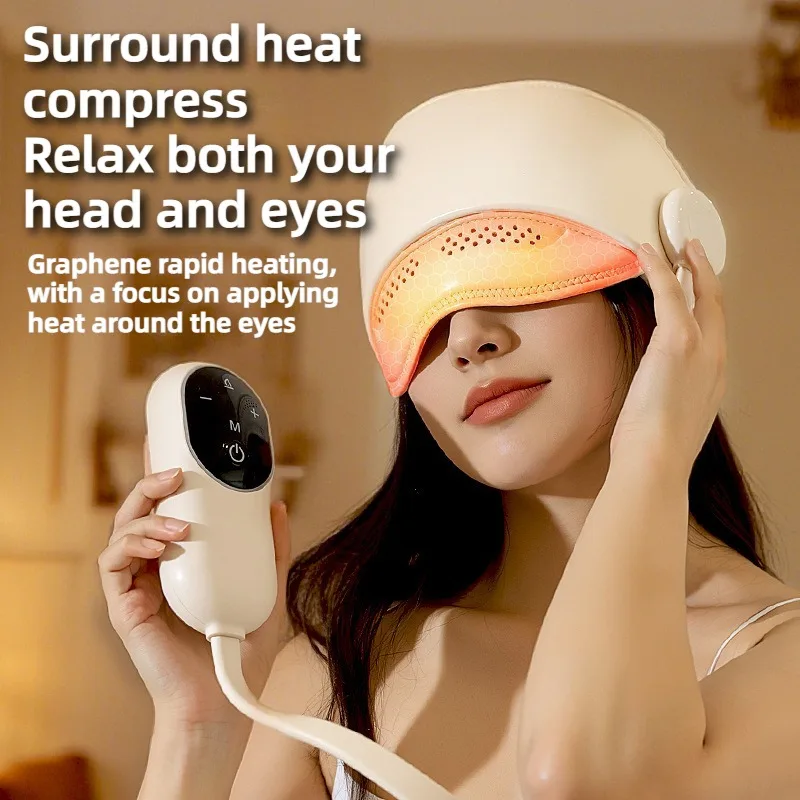 

Electric Head Massages Machines Wireless Adjustable Thermotherapy Airbag Head Eyes Massager Low-noise Professional Massage Tool