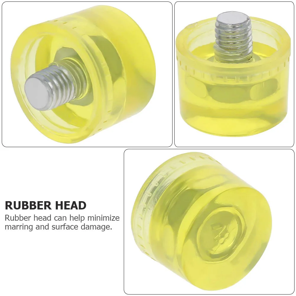 

4 pcs Rubber Hammer Replacement Tip Head Anti Vibration Mallet For Delicate Surfaces Furniture Assembly Wear Resistant Oil