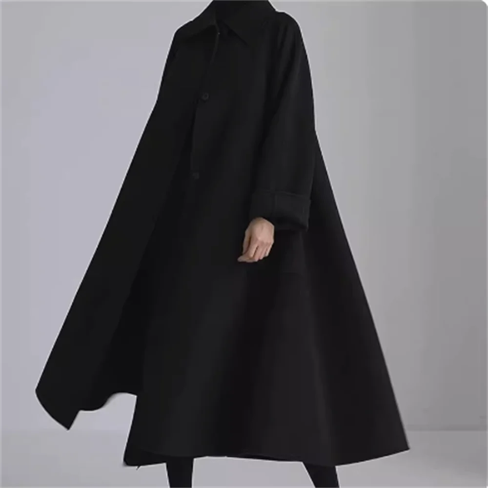 

New winter woolen coat loose fashion coat women's long cloak coat