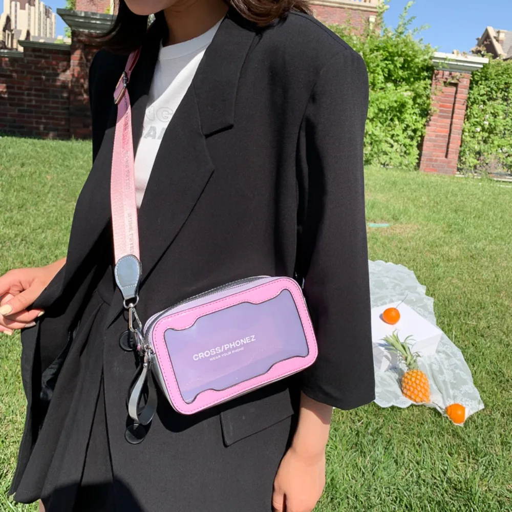 

Waterproof Women Shoulder Bag Transparent Korean Style Crossbody Bags Summer Mini Small Square Bag The Water-Sprinkling Festival