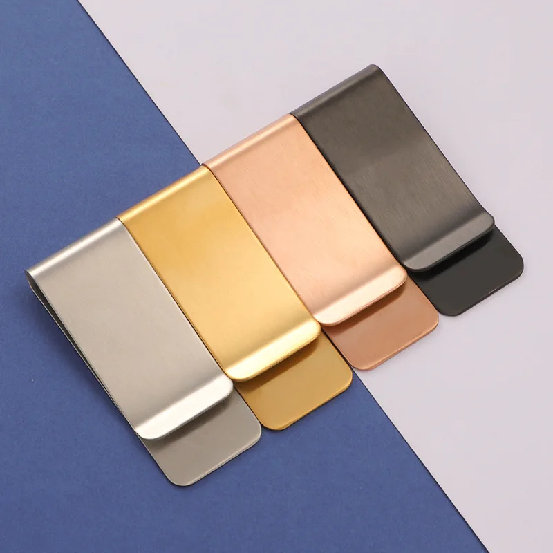 

10Pcs/Lot Stainless Steel Mirror Polish Tie Clip Brushed Money Clip Cash Clamp Portable Party Business Simple DIY Jewelry
