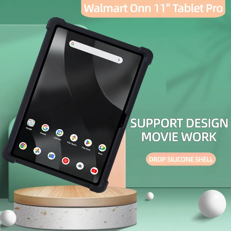 

Чехол для Walmart Onn 11 дюймов Tablet Pro Модель: 100146660 2024Tablet Pro Безопасная противоударная силиконовая подставка для планшета