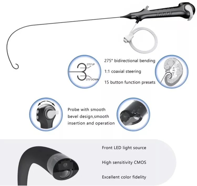 Single-use Digital Flexible Ureteroscope Endoscope