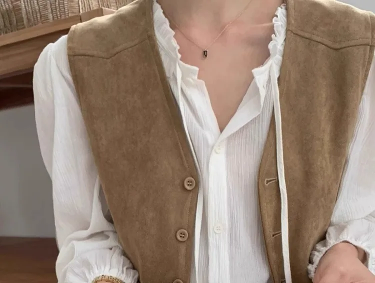 

Жилеты Жилеты Тонкий женский жилет для взрослых Осенний кожаный жилет на молнии для похудения Городская уникальная офисная одежда без рукавов Дышащий разноцветный