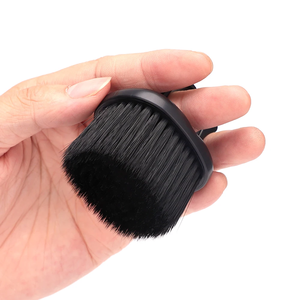 Black Ring Neck Duster Barber Remove Loose Hair Brush Hair Cutting Brush Soft Hair Cleaning Brush Hairdressing Tools