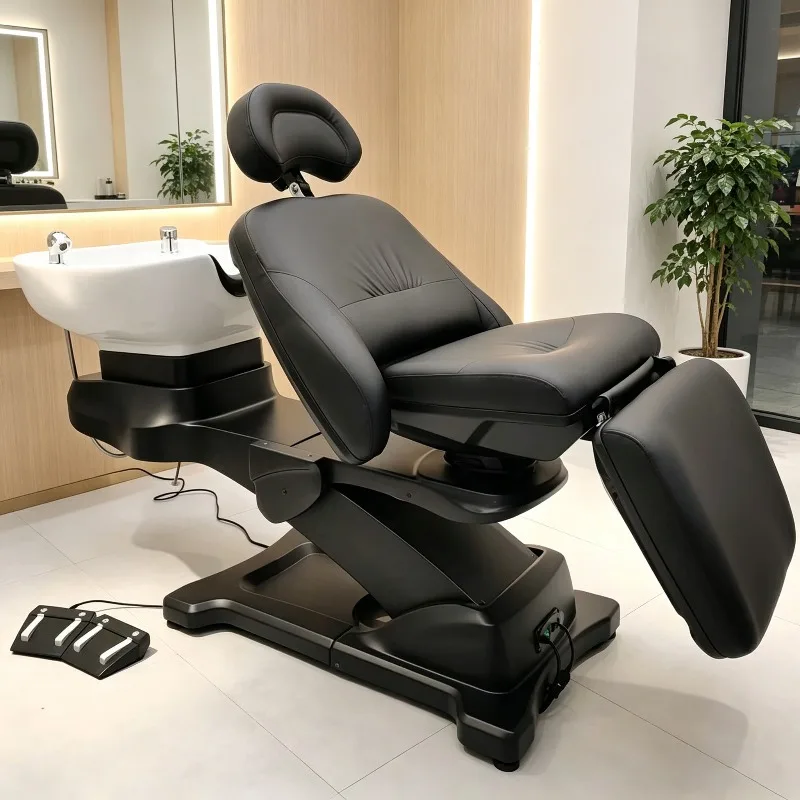 Electric Massage Height Adjustment Scalp Detoxification Circulation Steam Comfortable Reclining Position Hair Washing Chair