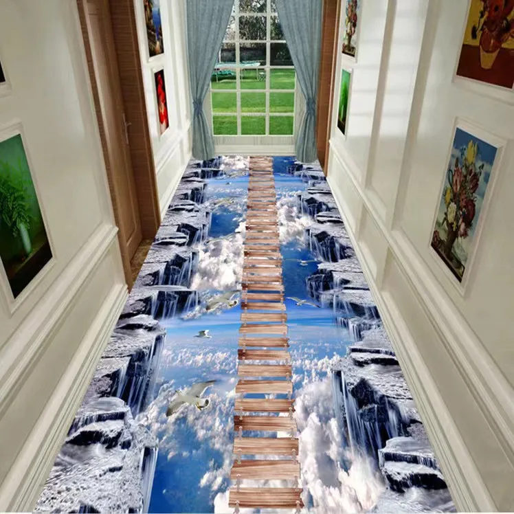 

3D Cartoon Ocean Runners Corridor Carpets for Hallway Home Decor Anti-skid Floor Mats Living Room Staircase Hotel Lobby Area Rug