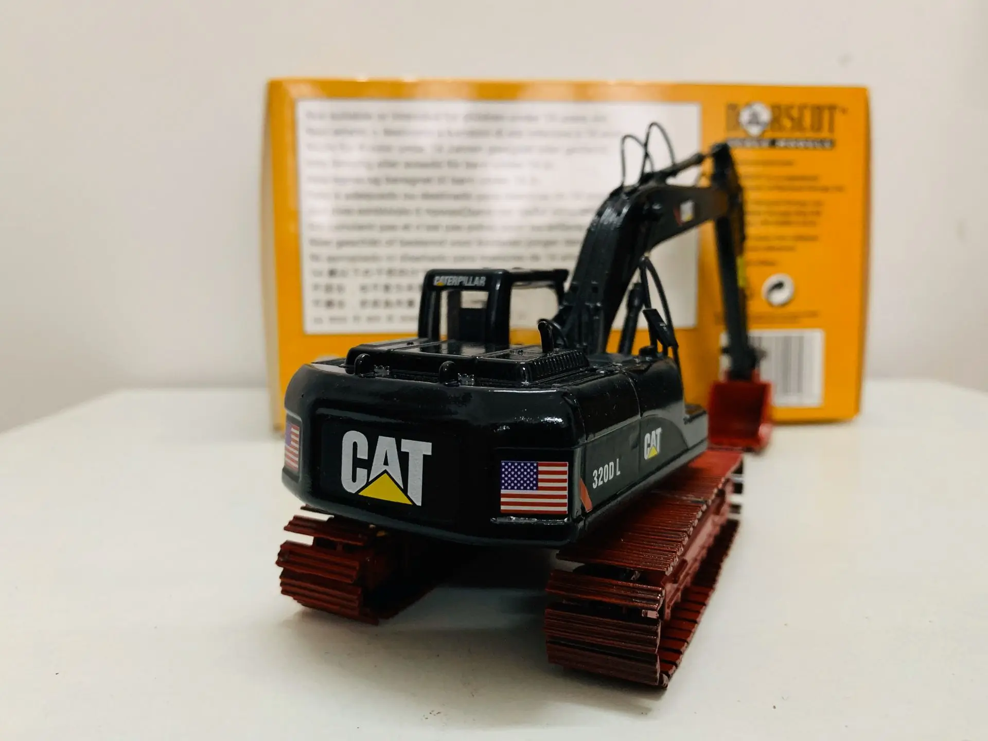 320D L Hydraulic Excavator Black 1/50 Scale Die-Cast Model