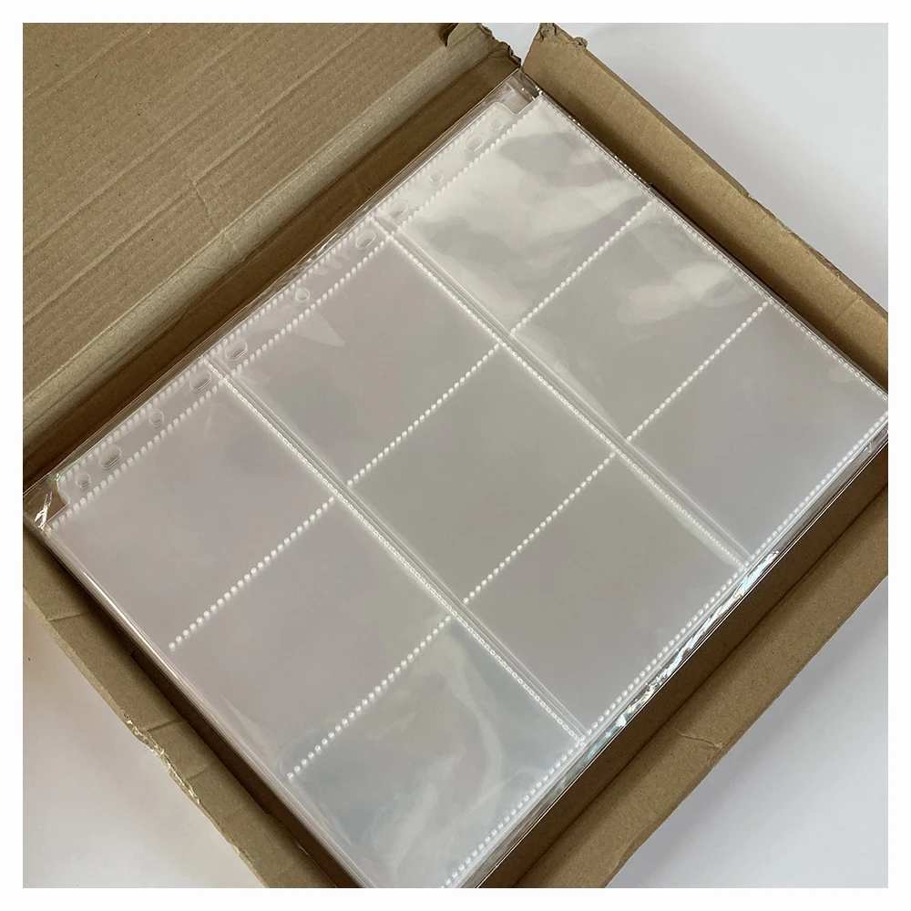 30/50pcs 9 Pocket Pages 11 Holes Top Loader Trading Baseball Card 540 Pockets Sleeves Large Capacity Photocards A4 Binder Refill