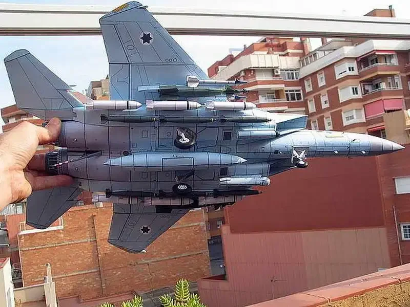 60cm 1:32 Scale F-15I RAAM Dual-roal Fighter High Definition Version 3D DIY Papercraft Toy DIY Paper Model