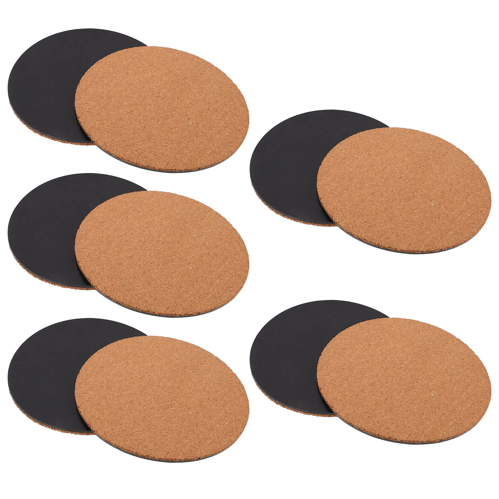 10Pcs Cork Plant Mats Round Coasters Non Deformable Flowerpot Pads Indoor Outdoor Plant Pot Coasters Garden Planter Bottom