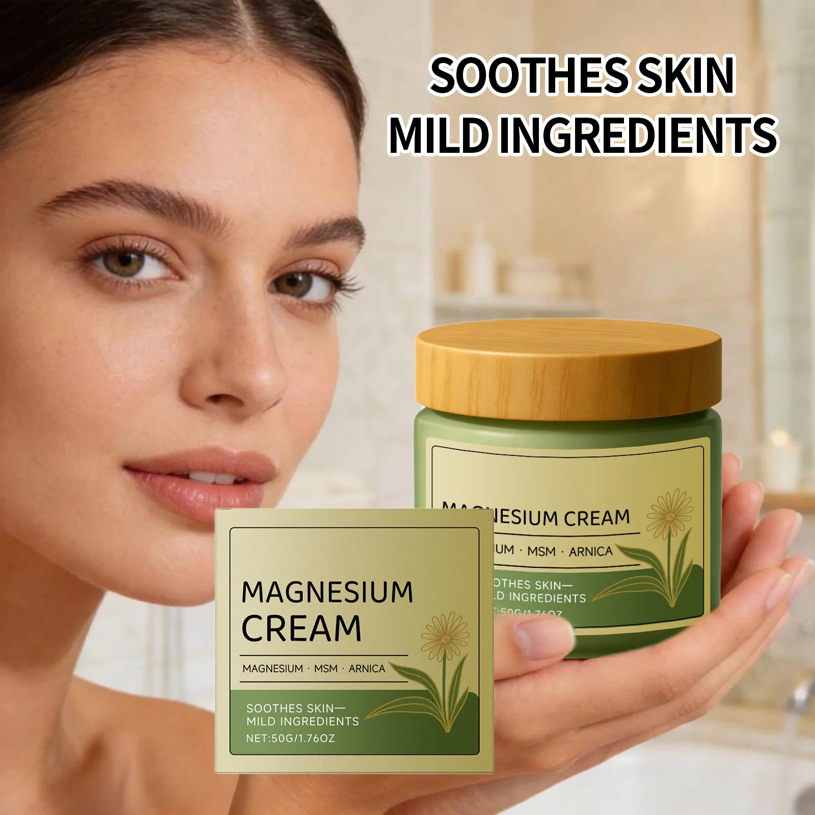 Magnesium Cream Long-Lasting Hydration Calming Refreshing Support Body Relief Prevent Drying Moisturizing Body Massage Skin Care