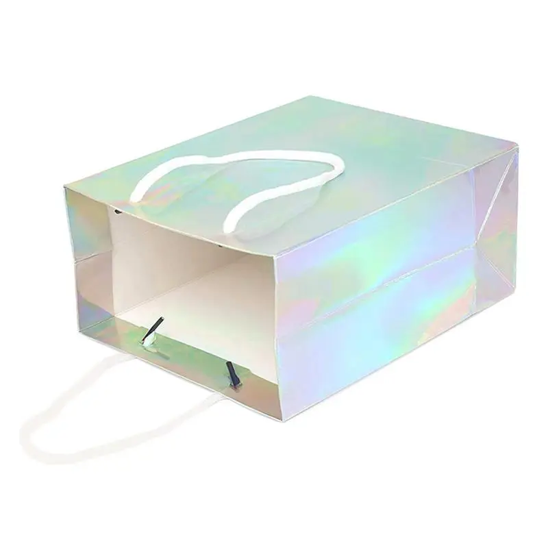 Holographic Paper Bags Party Favor Glitter Bag Holographic Bags Birthday Weddings Party Multi-Functional Bags for Souvenirs