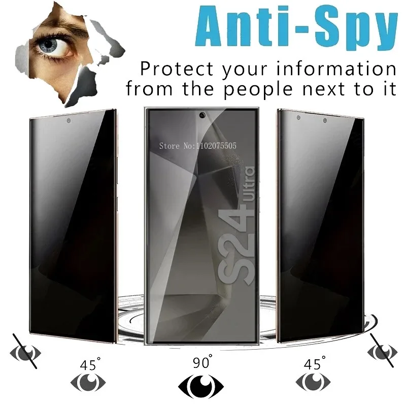 Verre de confidentialité sans poussière pour Samsung Galaxy S24 Ultra S24 + Plus S24 Ultra, verre de qualité supérieure au Guatemala, protection d'écran, installation facile