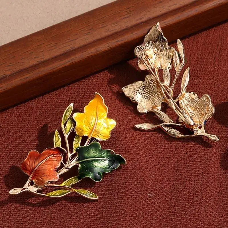 Elegant Enamel Pin Versatile Wardrobe Essential Vintage Branch Brooch Collar Pin For Women Men Casual Wear