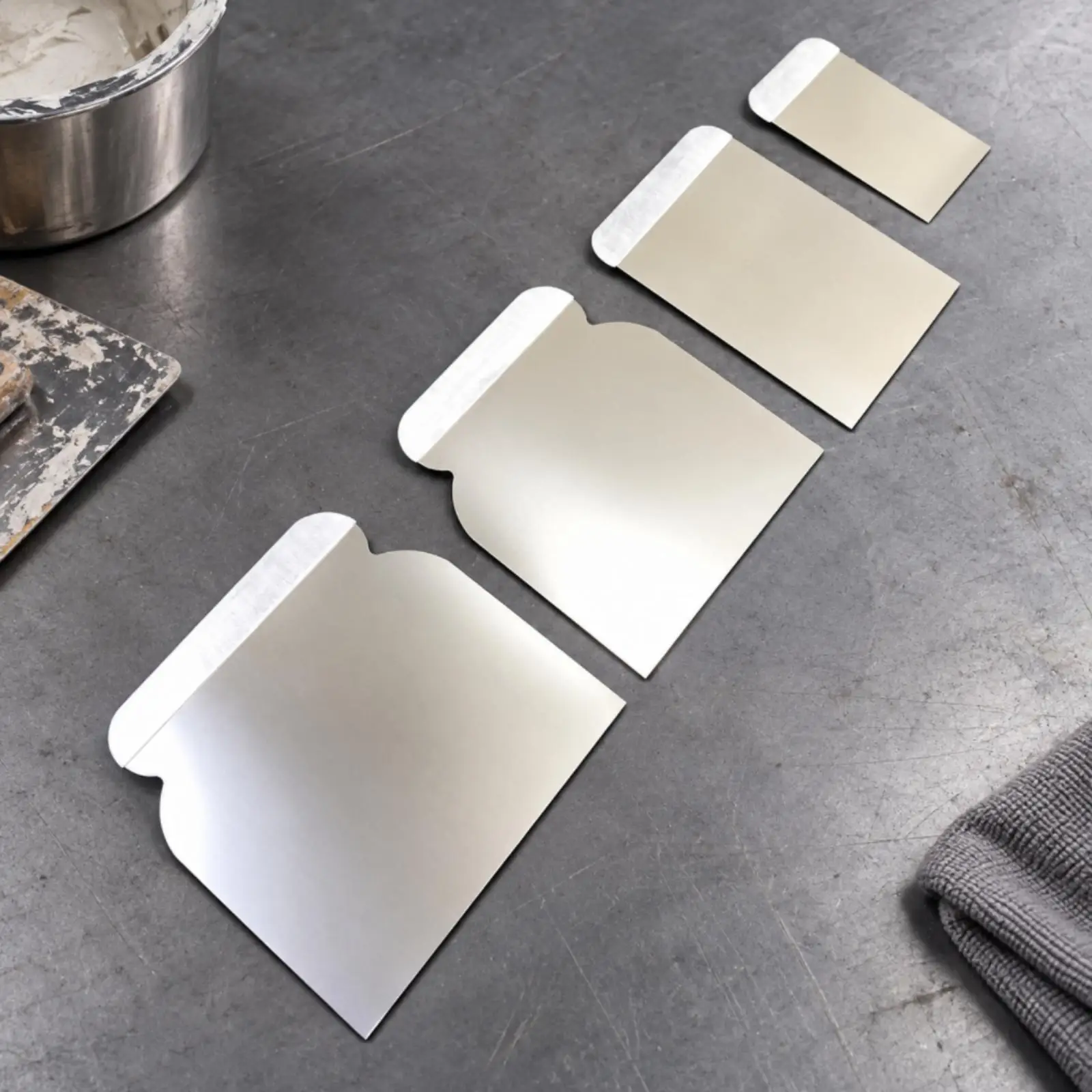 4 Pieces Stainless Steel Flat Flexible Putty Rust-Resistant Wall Finishing