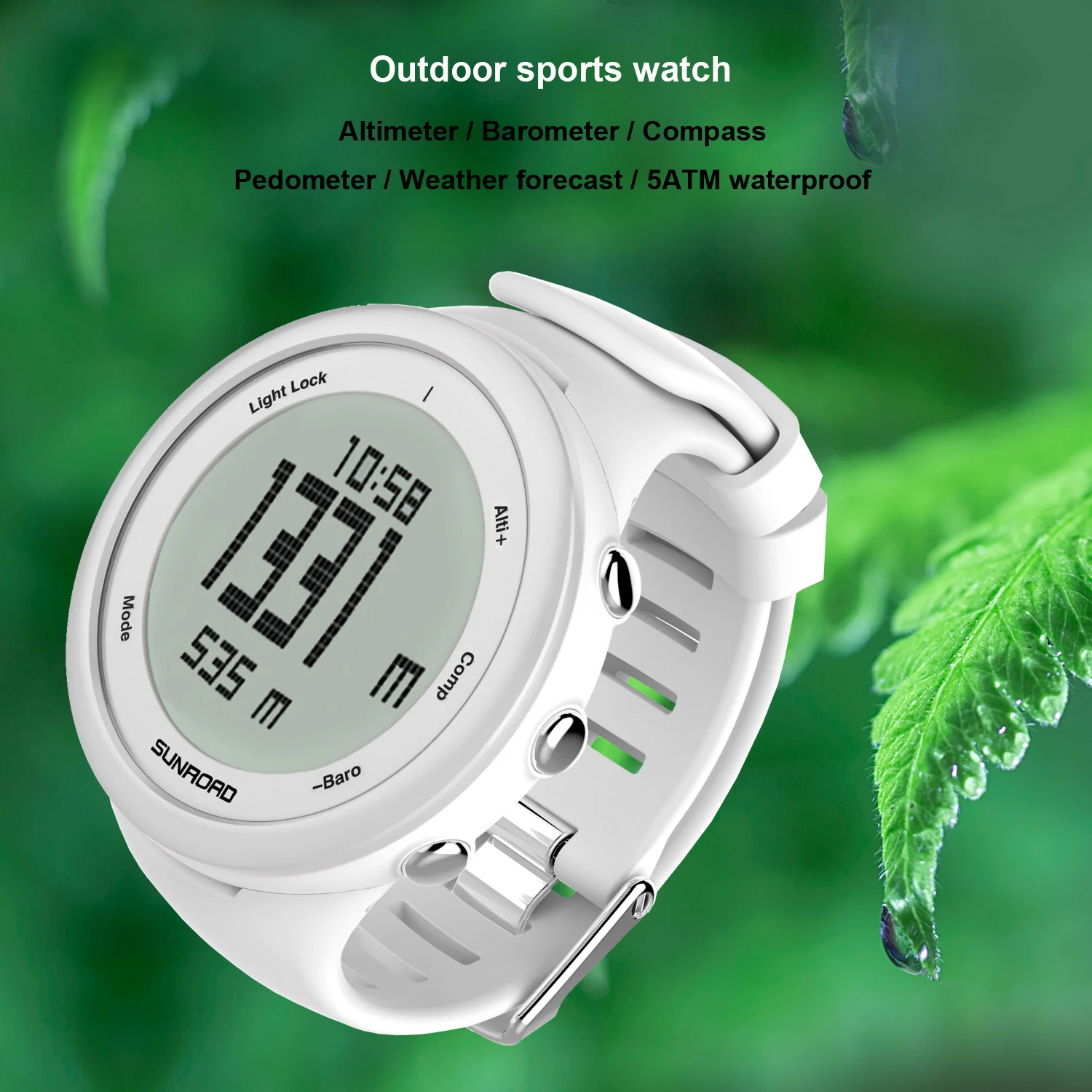 SUNROAD 2022 New Ladies Smart Sports Watch White Outdoor Running Fitness Tracker Climbing Camp Waterproof Digital Hombre Clock