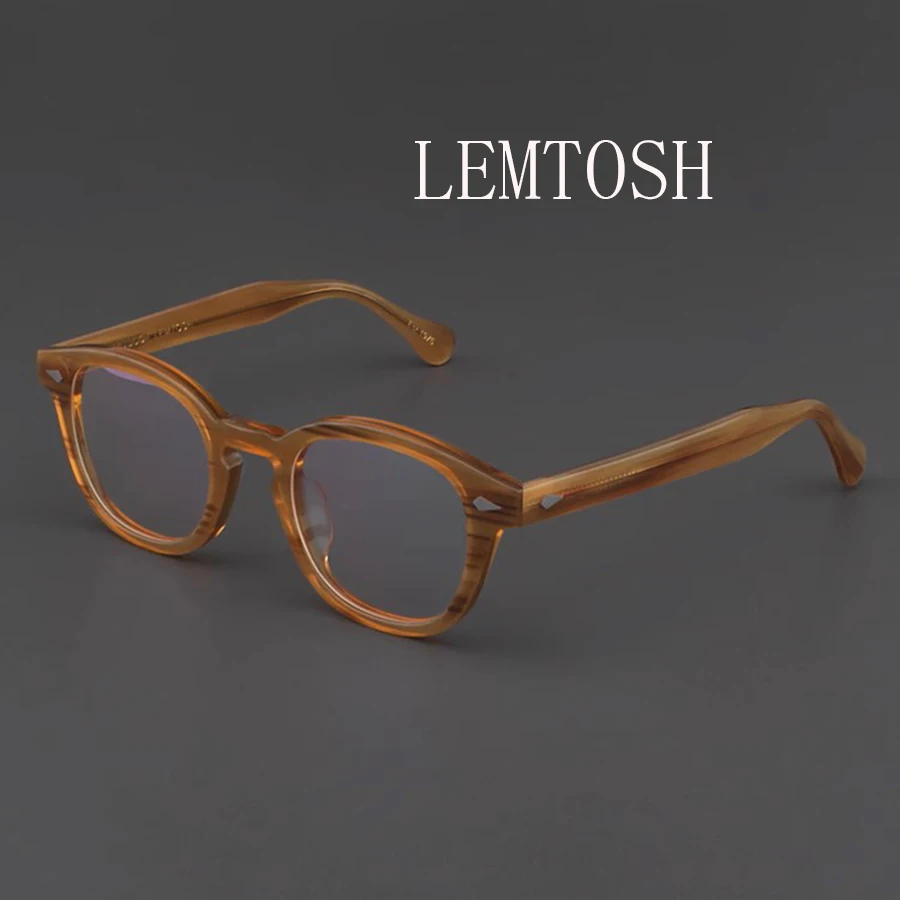 

Optical Eyeglasses Frame Men Women Johnny Depp LEMTOSH Vintage Glasses Computer Acetate Spectacle Frame For Male Clear Lens