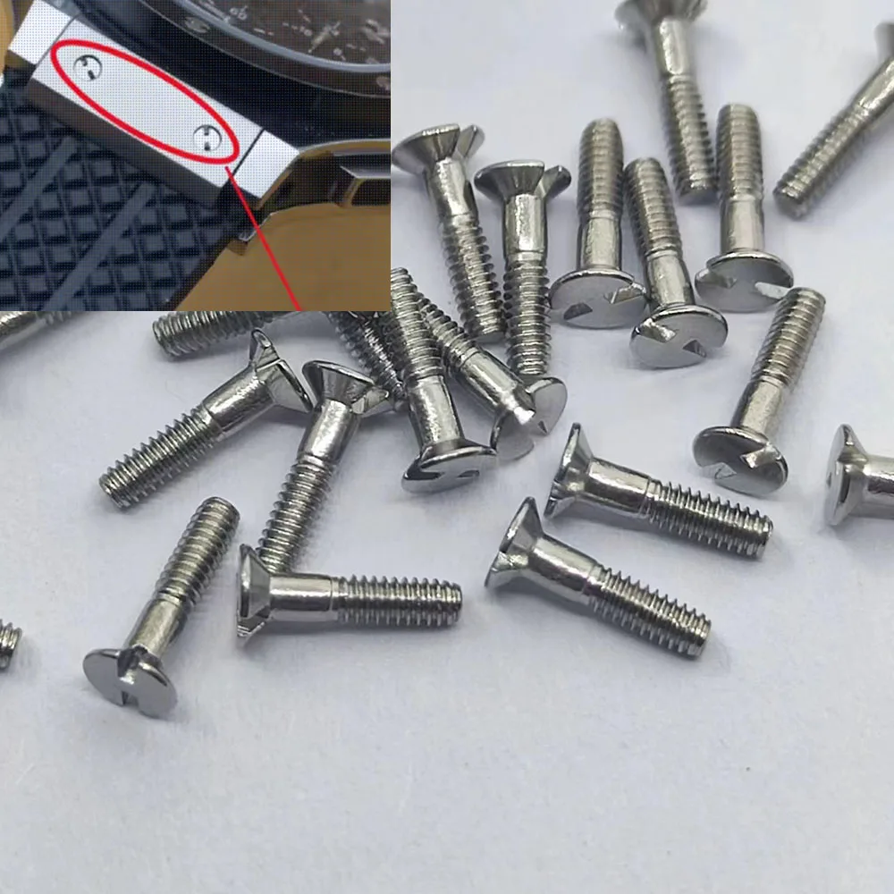 100pcs Watch screws are suitable for HB Hengbao Ubo watch strap, front cover, watch buckle, screw watch accessories