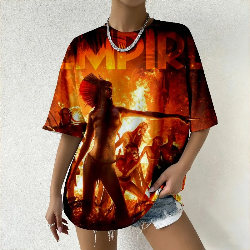 

2025 Women's Y2K Disney Avatar Printed T-Shirt Summer Trendy Clothes Oversized Tee Ideal for Street Daily Outfits Casual Top