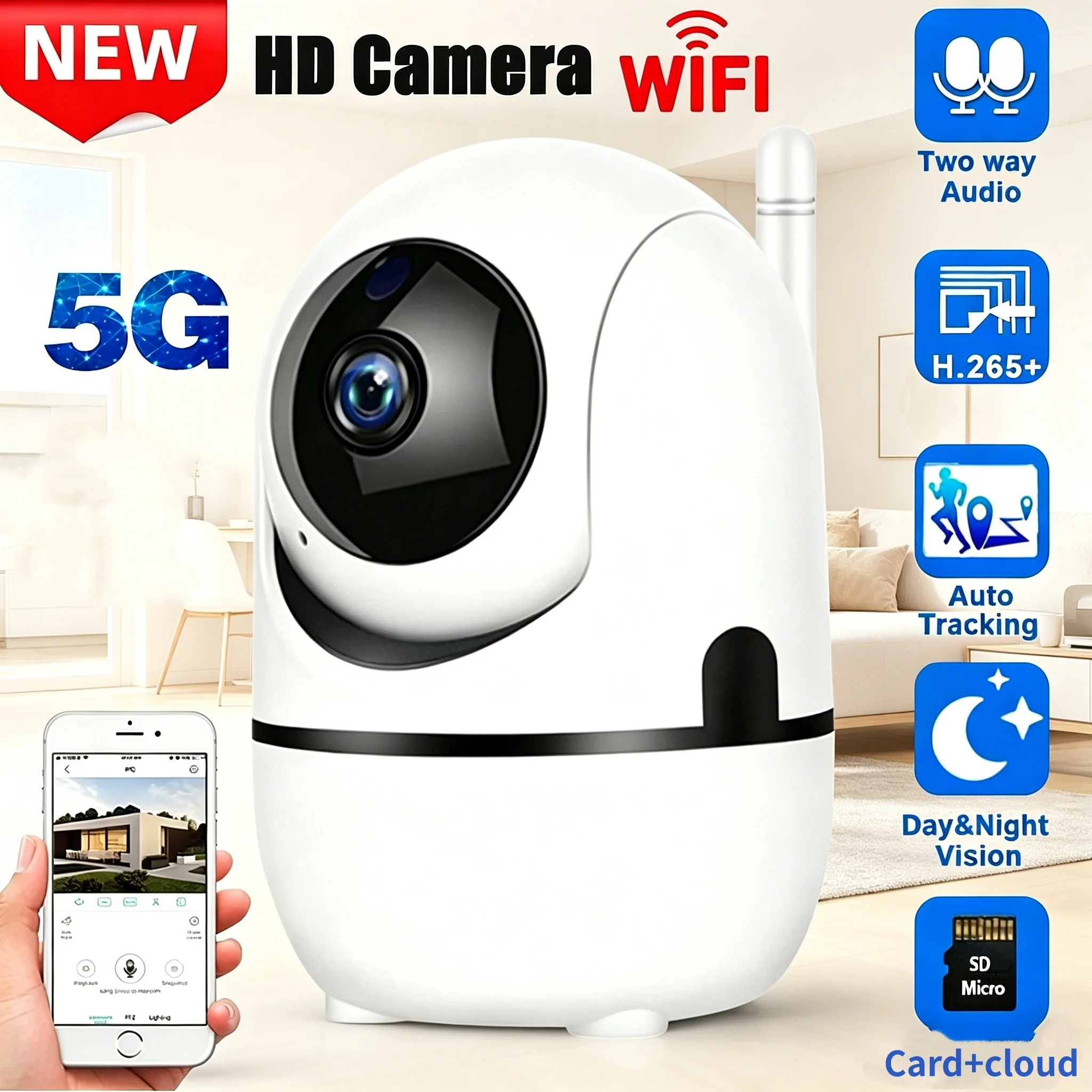 

NEW Mini 1080P Wifi IP Camera Smart Home Auto Tracking Full Night Vision Network for Wireless CCTV Video Baby Security Camera