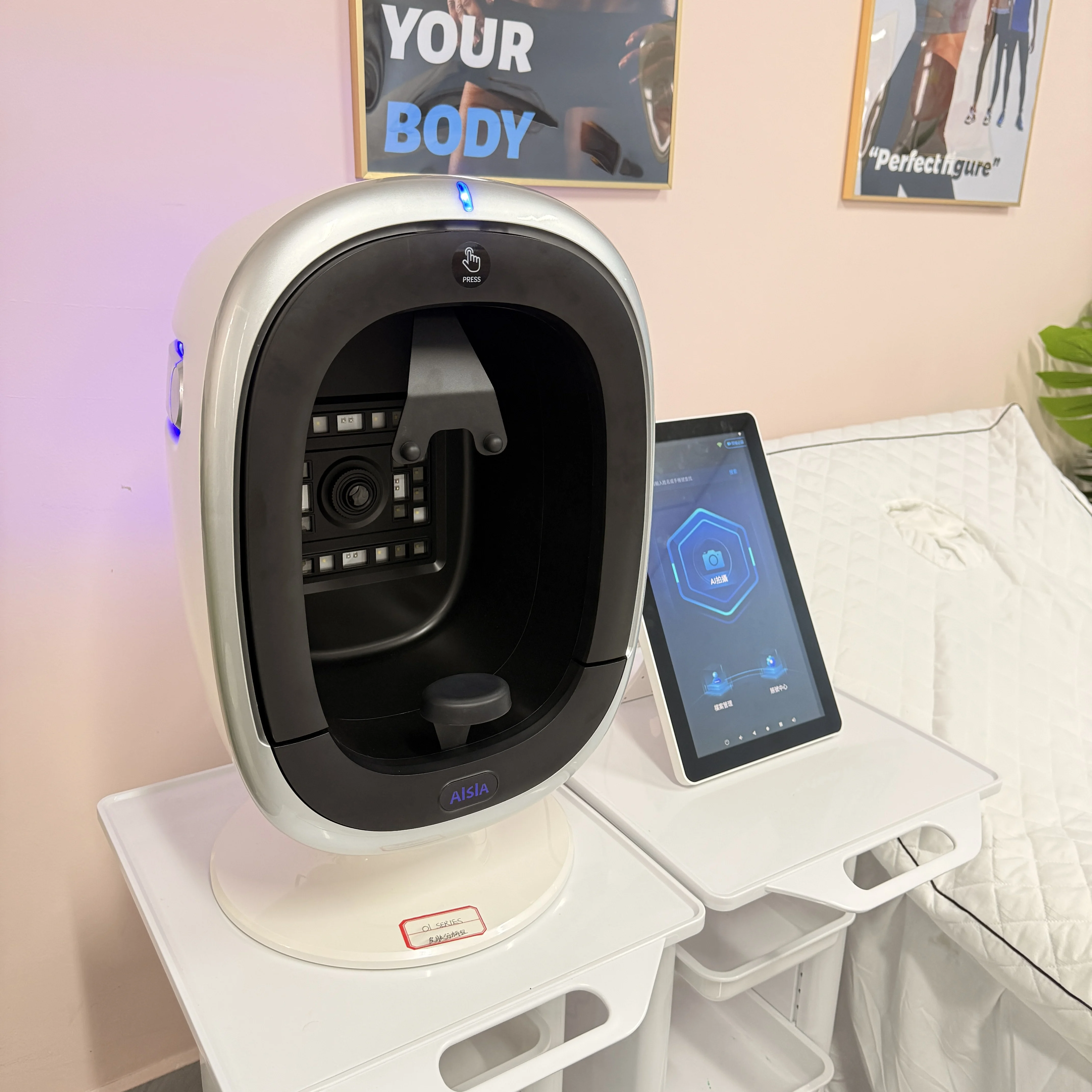 เครื่องวิเคราะห์ผิวหน้า 3 มิติ ด้วย AI รุ่น AISIA O1 Professional พร้อมการวิเคราะห์ 8 สเปกตรัม อุปกรณ์สำหรับร้านเสริมสวยเพื่อตรวจจับปัญหาผิว