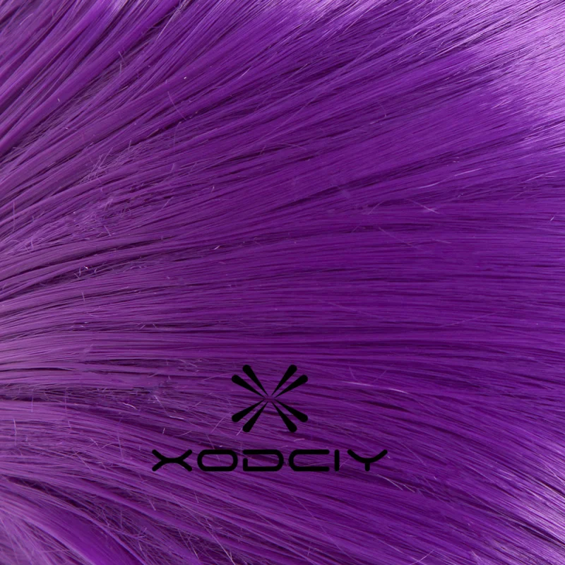 Mulheres corvo super-herói roxo curto bob peruca reta com pico da viúva cabelo sintético peruca cosplay para festa de fantasia de halloween