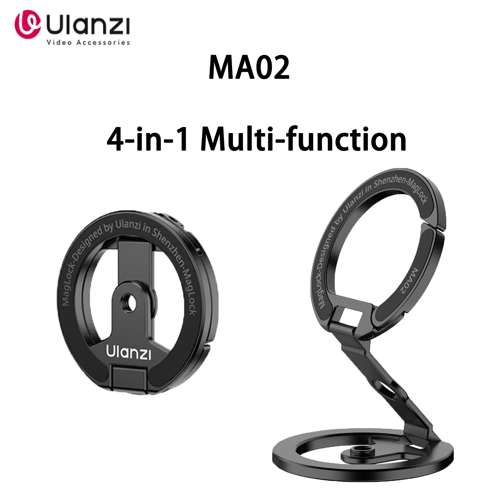 

Original Ulanzi MA02 4 In 1 Multi Function Magnetic Ring Stand For Phone Holding Viewing And Stable Desk Mounting