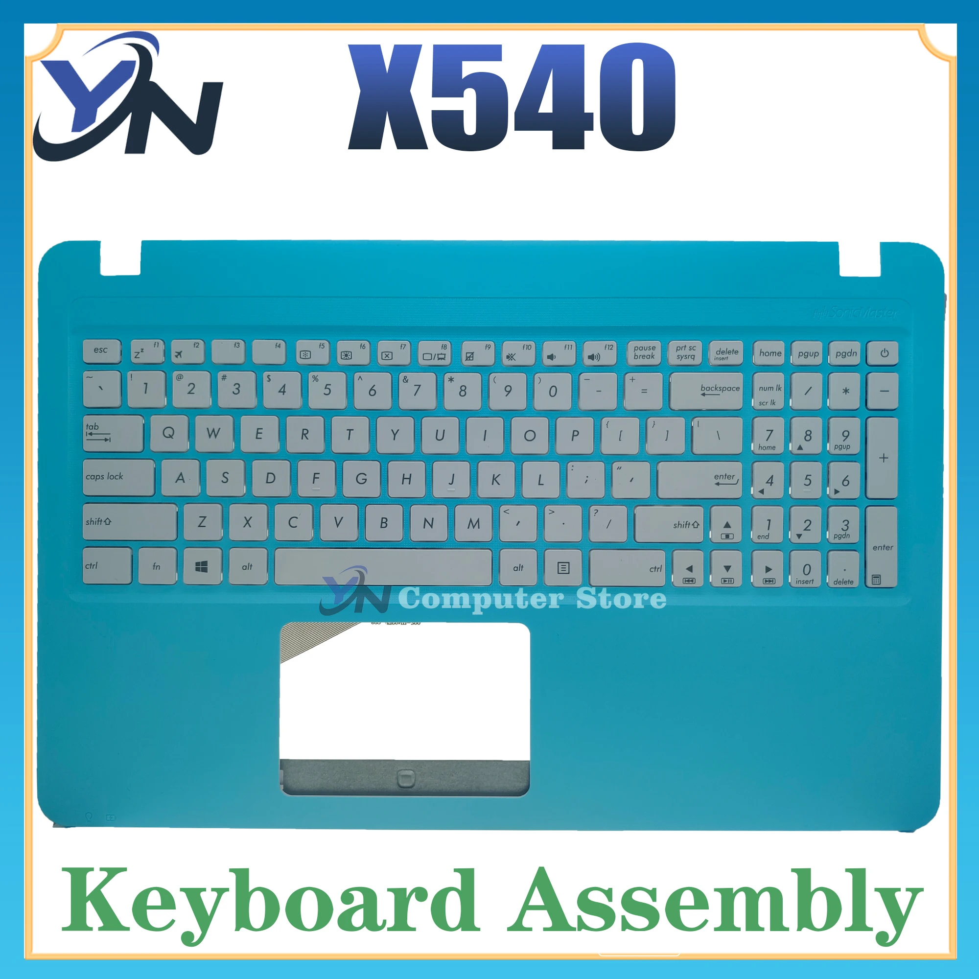 Imagem -02 - Conjunto de Palmrest Shell para Teclado Portátil X540lj X540u X540sa X540l A540u X540sc Vm520u R540u R540l X540bp F540u X540up