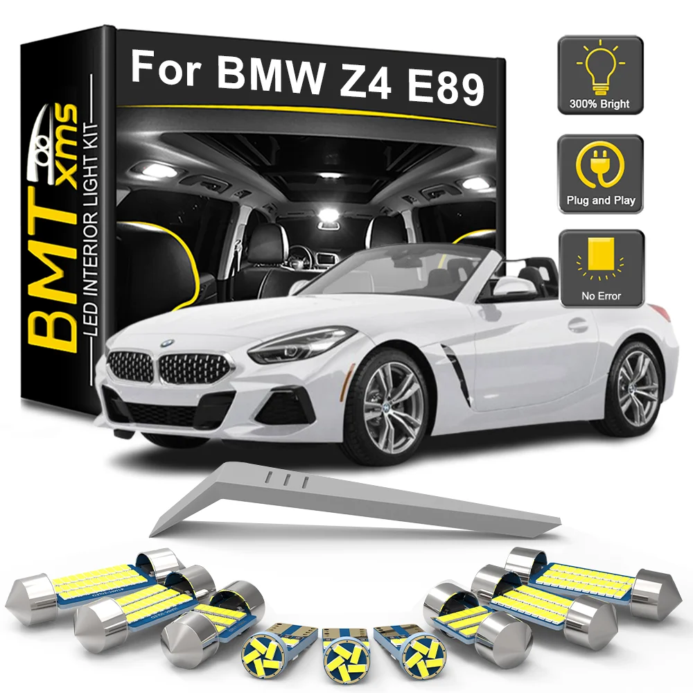 

BMTxms 11PCS LED Interior Light Bulb Kit For BMW Z4 E89 2009-2013 2014 2015 2016 2017 Car LED Reading Dome Map Trunk Lamp Canbus