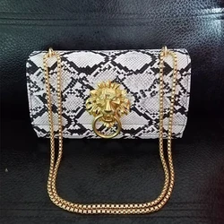 Handbags Woman brand Bags New 2023 Korean Fashion Shoulder Bags Ladies Snakeskin Crossbody Messenger Bags Female Chain Handbag