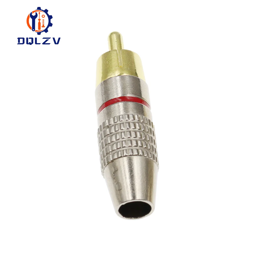 Gold RCA Stecker Adapter Nicht Solder Stecker für Audio Video CCTV IP Kamera Sicherheit Koaxialkabel Solderness Konverter
