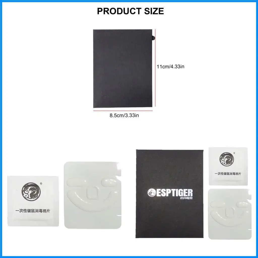 

1Set Esportstiger SNOW Series Mouse Feet Mouse Skates Stickers for DeathAdder
