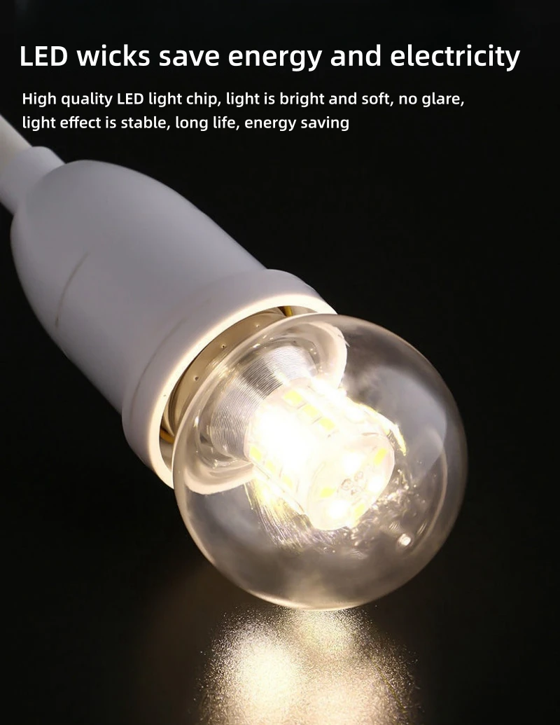 Lâmpada LED super brilhante para lâmpada economizadora de energia, feijão mágico, G45, 6W9W12W, E27, bola pequena e transparente, candelabro, 220V