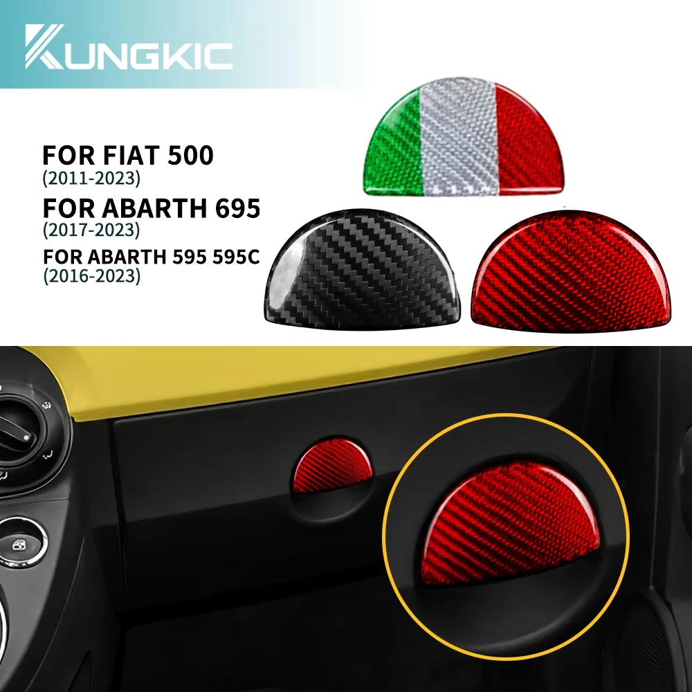 

Настоящее твердое углеродное волокно для Fiat 500 2011-2015 Abarth 595 2016-2018 2019 2020 2021 2022 2023 Abarth 695 2017-2023 Кнопка перчатобумажной коробки