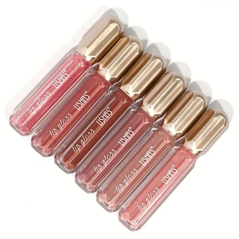 6 Color Matte Liquid Pearl Lip Gloss Waterproof Transfer Proof Non Sticky Formula Long Lasting Shine for All Day Wear Comfort