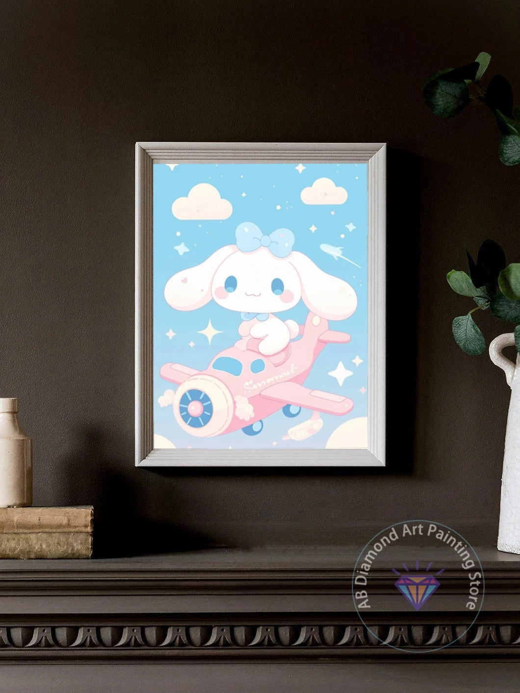 Cute Sanrio Cinnamoroll Kuromi AB Diamond Painting Set Cross Stitch Mosaic Home Decor Art Children Gift DIY 5D