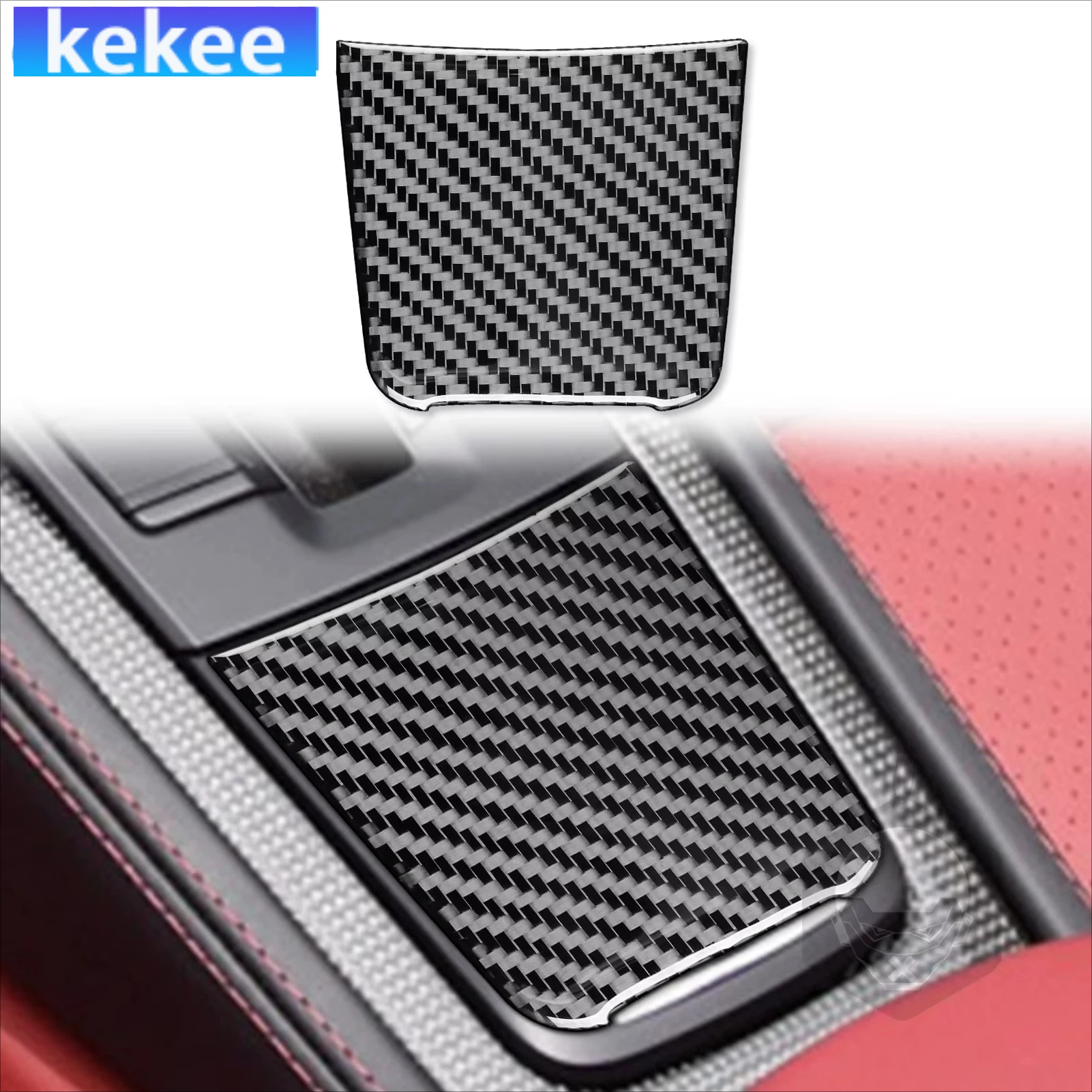 

For Porsche Boxster Cayman 718 982 2016-2025 Carbon Fiber Cigar Cigarette Lighter Car Accessories Interior Cover Stickers Trims