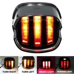 Motorcycle 12V LED Light Smoke/Red Lens Brake Tail Light License Plate Rear Lamp For Harley Dyna Touring Sportster Wide Glide