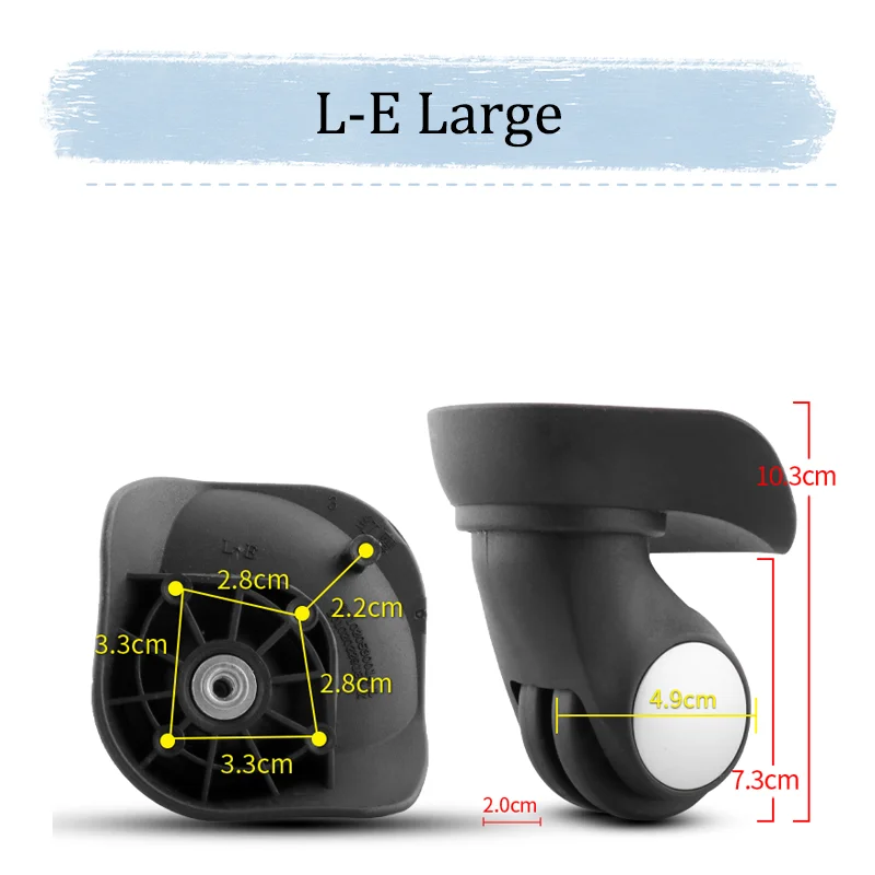 For Hongying L-E Universal Wheel Replacement Suitcase Rotating Smooth Silent Shock Absorbing Wheel Accessories Wheels Casters