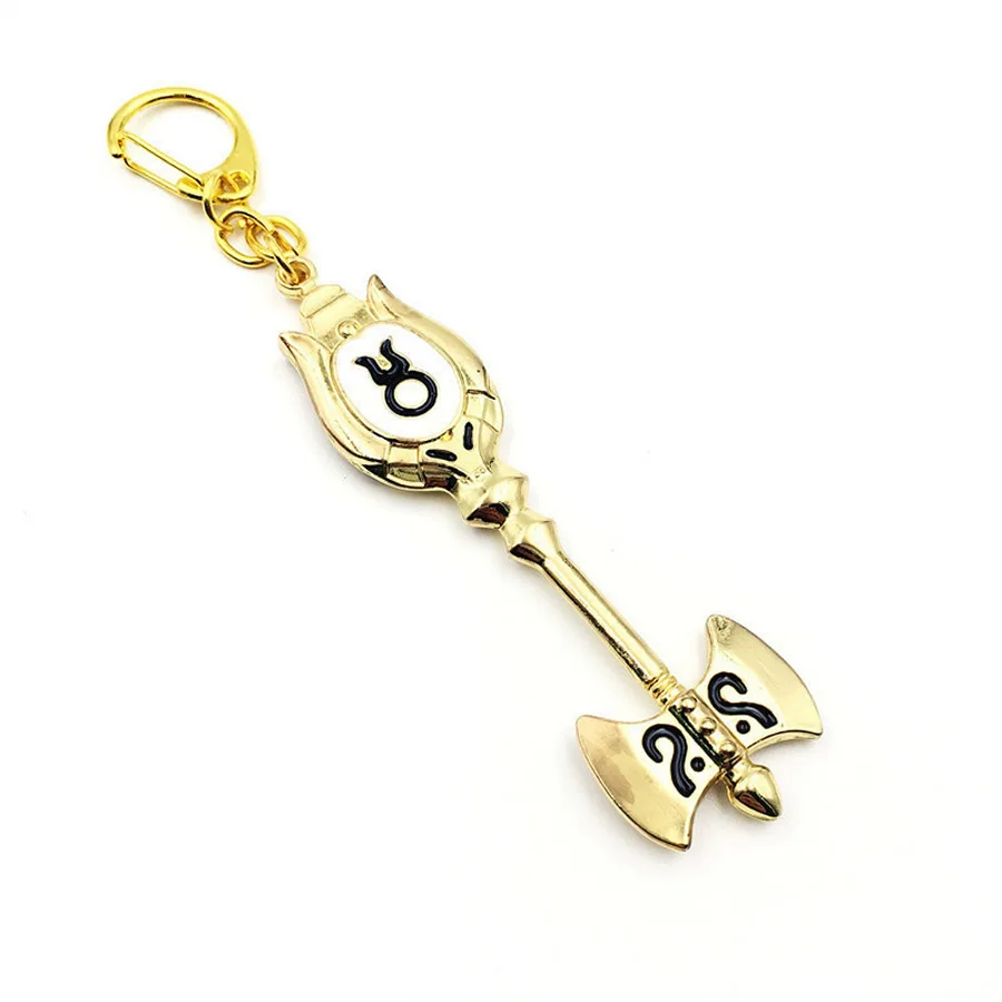 Twelve Zodiac Taurus Keychain Metal 12 Zodiacs Lion Keyring Cosplay Accessories