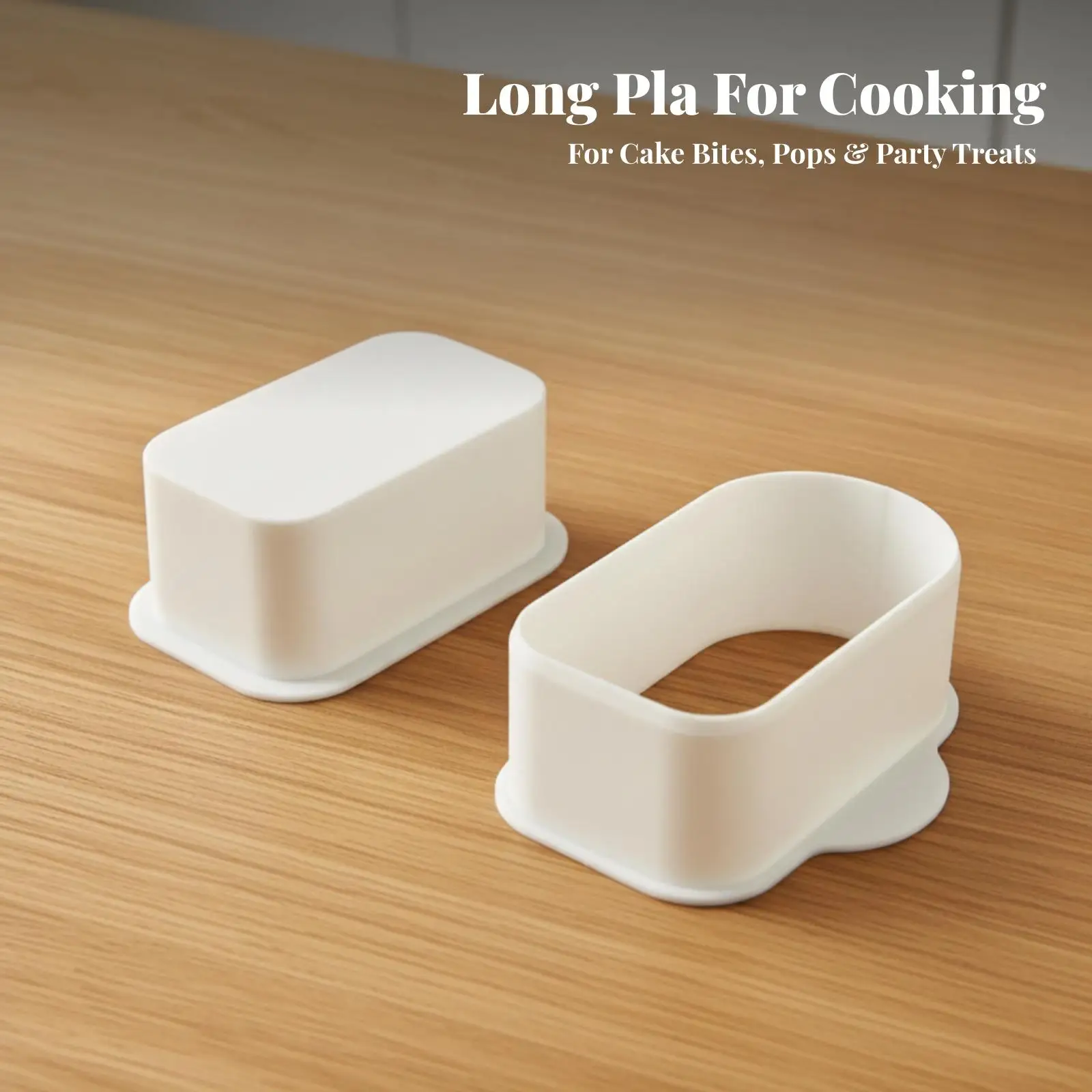 Lightweight Cake Form Cutter with Matching Ejector Tool for Oval Dessert Making Kitchen Supplies