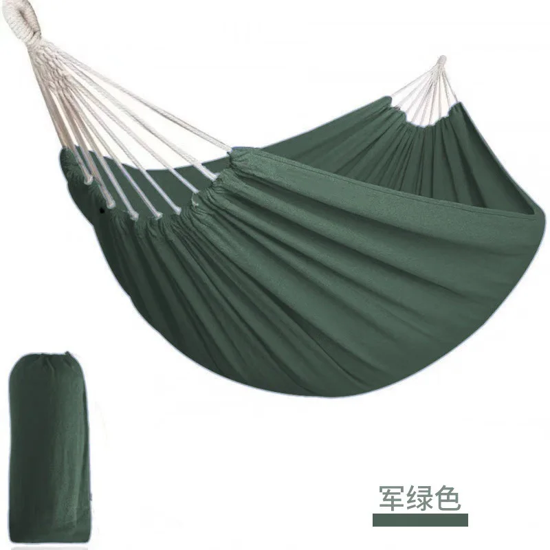 200X150cm Double Person Thick Canvas Hammock Anti Roll Over Outdoor Camping Balcony Beach Photography Indoor Courtyard Leisure