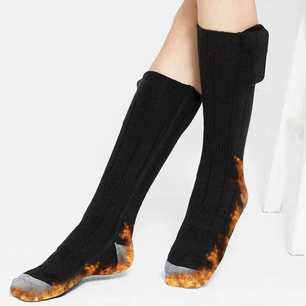 Electric Heated Socks (No Battery) 3 Level Temperature Winter Warm Thermal Socks Cold-Proof Washable for Cycling Camping Skating