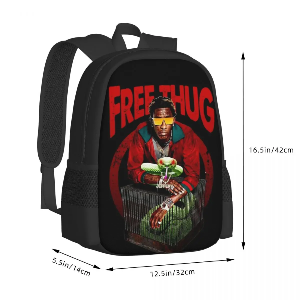 FREE YOUNG THUG RAP TOUR GRAPHIC Shoulder Bag Backpack Holiday With Zipper Bag For Office Nice gift Multi-Style