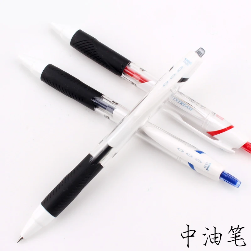 12 Pcs/box UNI Gel Pen SXN-155 Quick Dry Medium Oil Pen Jetstream 0.5mm Red Blue Black Press Type Ballpoint Pen School Supplies